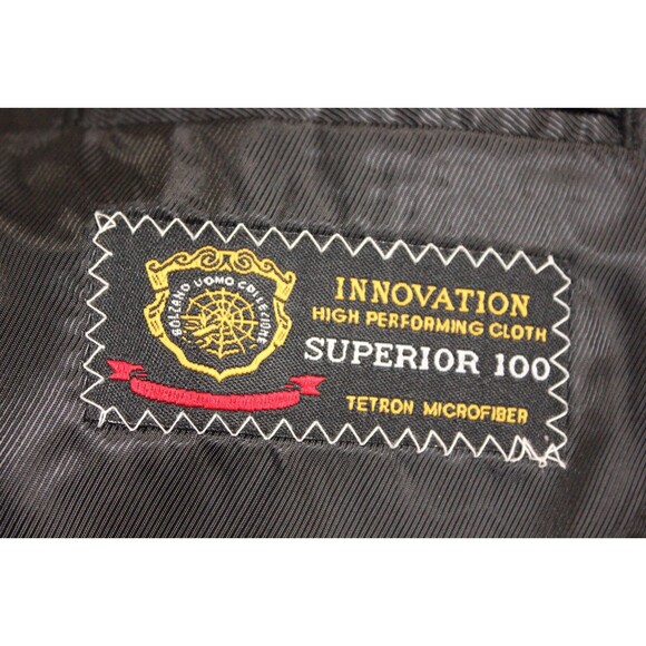 Bolzano Men's Black 2 Piece Suit TUX 2 Btn 36R Pleated Fronts 30" Waist - Picture 10 of 12